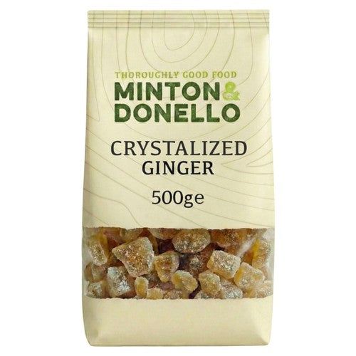 Minton & Donello Crystallised Ginger 500g (Pack of 2)