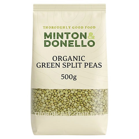 Minton & Donello Organic Green Split Peas 500g (Pack of 2)