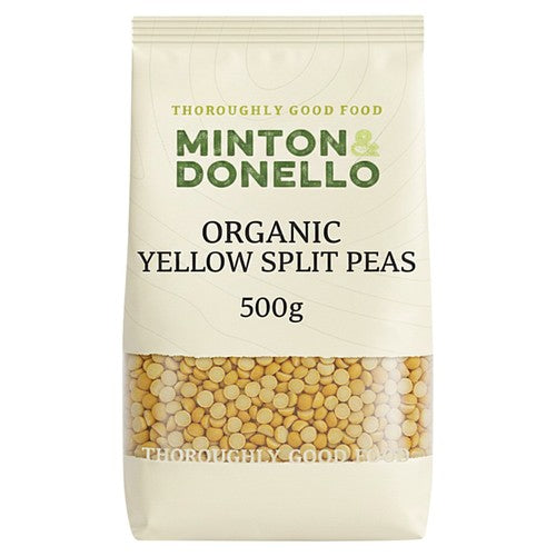 Minton & Donello Organic Yellow Split Peas 500g (Pack of 2)