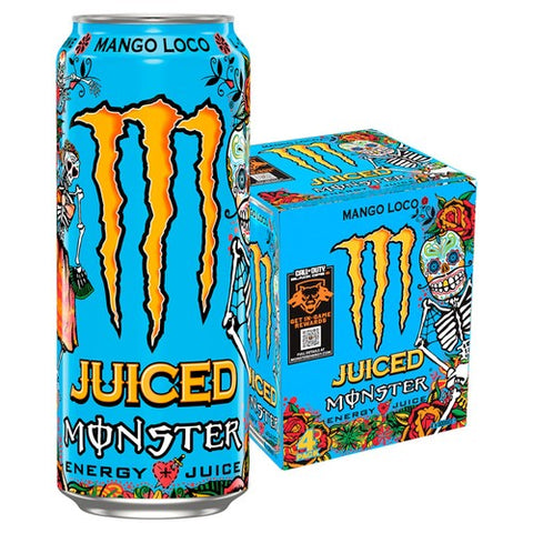 Monster Energy Drink Mango Loco 4 x 500ml (Pack of 2)