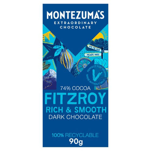 Montezuma's Fitzroy Dark Chocolate Bar 90g (Pack of 3)