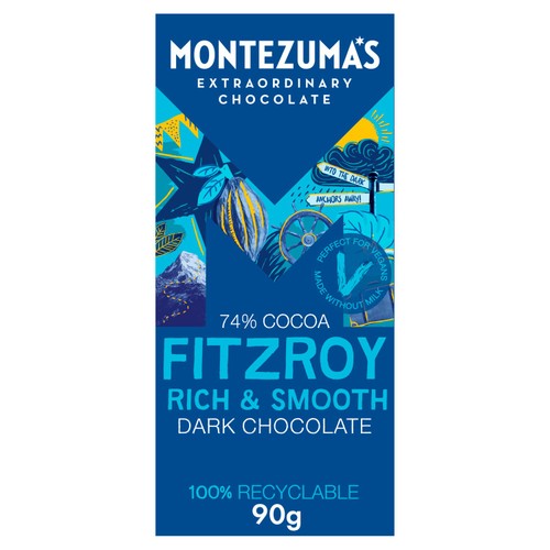 Montezuma's Fitzroy Dark Chocolate Bar 90g (Pack of 3)