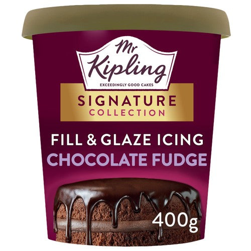 Mr Kipling Signature Chocolate Fudge Fill & Glaze Icing 400g (Pack of 2)