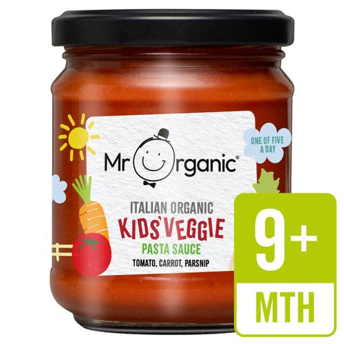 Mr Organic Kids Pasta Sauce Tomato, Carrot & Parsnip 9 months+ 200g (Pack of 2)