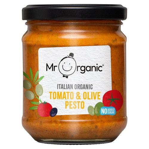 Mr Organic Tomato & Olive Pesto 190g (Pack of 2)