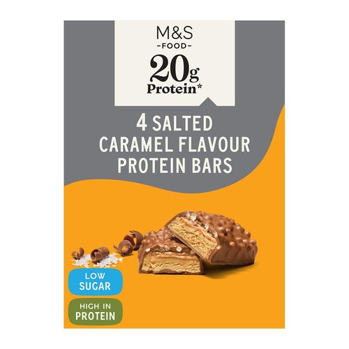 MS High Protein Salted Caramel Flavour Protein Bars Multipack 4 x 55g (Pack 3)