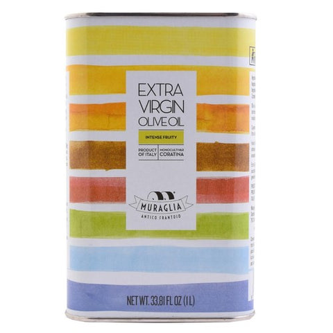 Muraglia Rainbow Tin Intense Fruity Coratina Extra Virgin Olive Oil 1L (Pack 2)