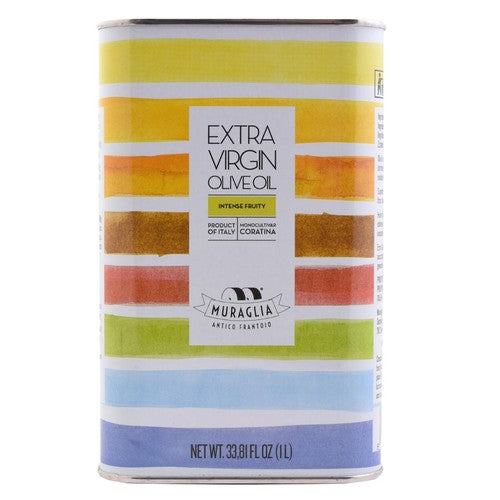 Muraglia Rainbow Tin Intense Fruity Coratina Extra Virgin Olive Oil 1L (Pack 2)
