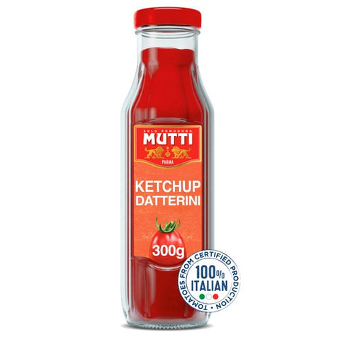 Mutti 40% Less Sugar Datterini Tomato Ketchup 300g (Pack of 2)