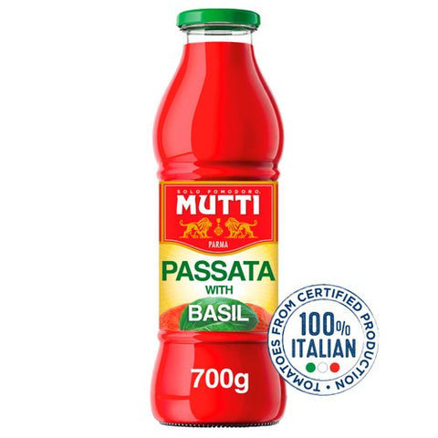 Mutti Italian Tomato & Basil Passata 700g (Pack of 2)