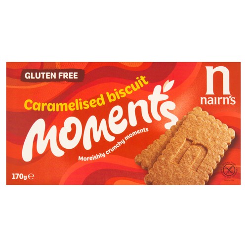 Nairn's Gluten Free Caramelised Biscuit Moments 170g (Pack of 2)