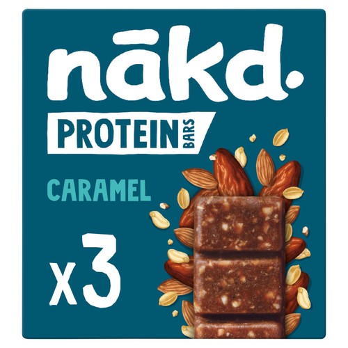 nakd. Protein Caramel Bars 3 x 45g (Pack of 3)