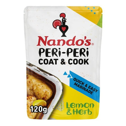 Nando's Coat 'n Cook Lemon & Herb Peri Peri Marinade 120g (Pack of 2)