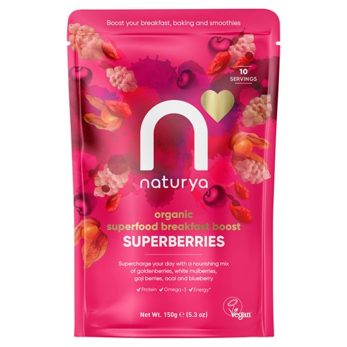 Naturya Organic  Breakfast Boost Superberries 150g (Pack of 3)