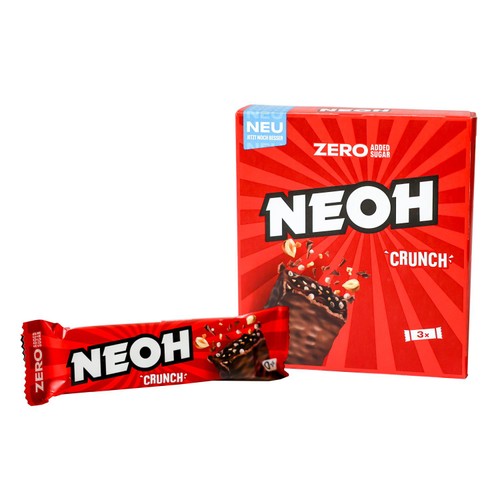NEOH Chocolate Crunch Bar Multipack, No Added Sugar, High Fibre 3 bars (Pack 3)
