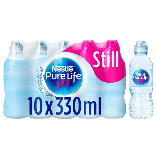 Nestle Pure Life Still Spring Water Sports Cap 10 x 330ml (Pack of 2)