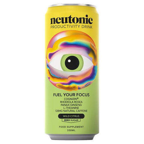 Neutonic Natural Energy Productivity Drink Wild Citrus 330ml (Pack of 3)