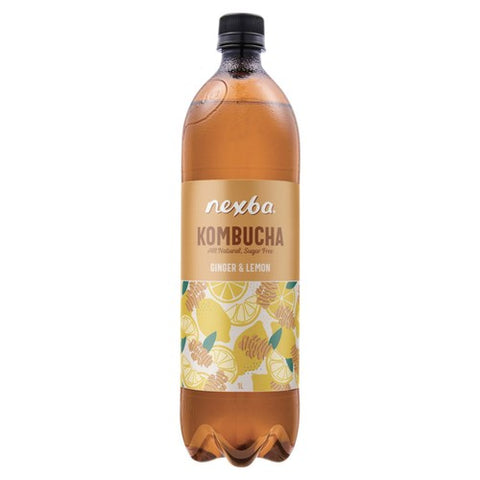 Nexba Lemon & Ginger Kombucha 1L (Pack of 2)