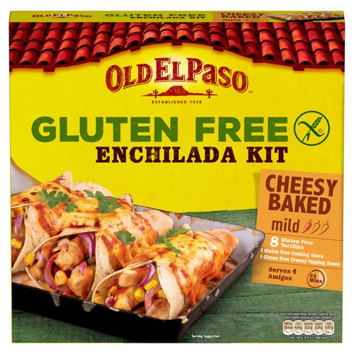 Old El Paso Mexican Gluten Free Cheesy Baked Enchilada Kit 518g (Pack of 2)