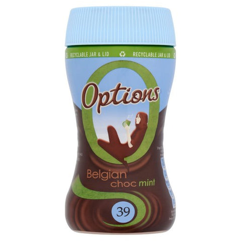 Options Mint Hot Chocolate Drink 220g (Pack of 2)