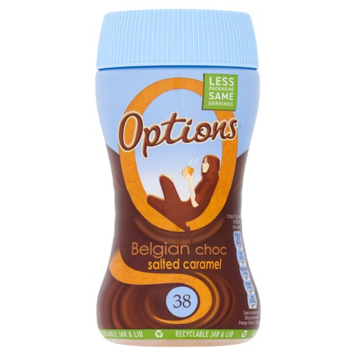 Options Salted Caramel Hot Chocolate Drink 220g (Pack of 2)