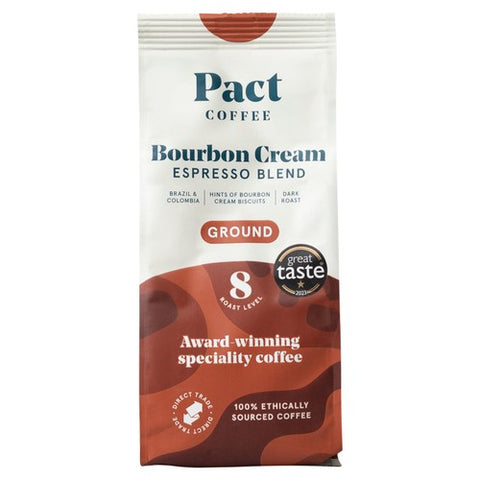 Pact Coffee Bourbon Cream Espresso Ground 200g (Pack of 2)