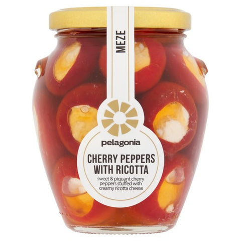 Pelagonia Cherry Peppers Stuffed With Ricotta Cheese 280g (Pack of 3)