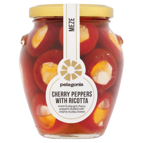 Pelagonia Cherry Peppers Stuffed With Ricotta Cheese 280g (Pack of 3)