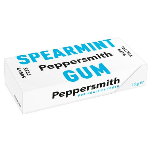 Peppersmith 100% Xylitol Spearmint Gum 15g (Pack of 6)