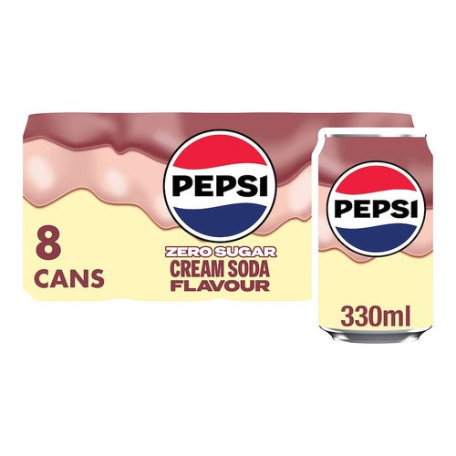 Pepsi Cream Soda 8 x 330ml (Pack of 2)