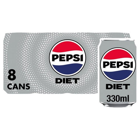 Pepsi Diet 8 x 330ml (Pack of 2)