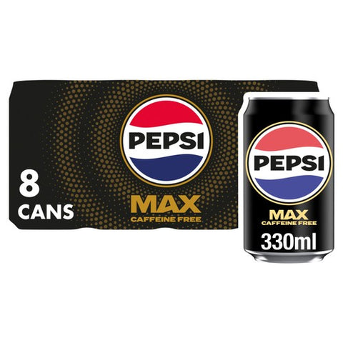 Pepsi Max Caffeine Free 8 x 330ml (Pack of 2)