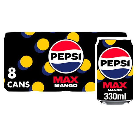 Pepsi Max Mango 8 x 330ml (Pack of 2)