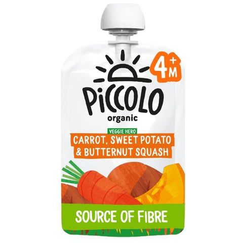 Piccolo Carrot, Sweet Potato, Butternut Squash Organic 4 mths+ 100g (Pack 2)