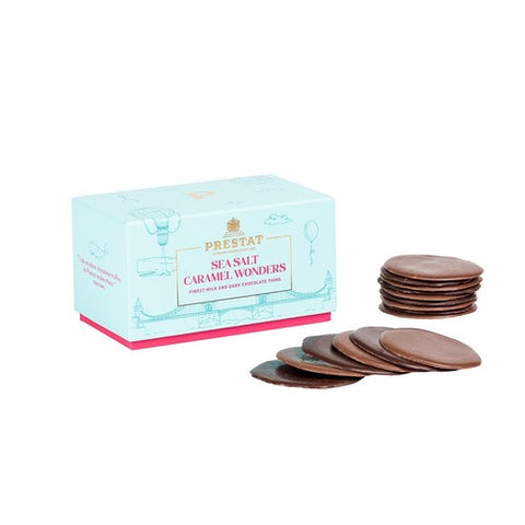 Prestat Caramel & Sea Salt, Milk & Dark Chocolate Thins 200g (Pack of 2)