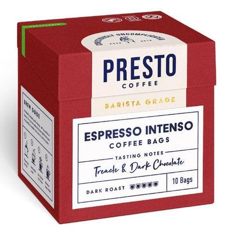 Presto Espresso Intenso Coffee Bags 10's (Pack of 2)