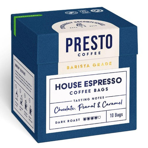 Presto House Espresso Coffee Bags 10's (Pack of 2)