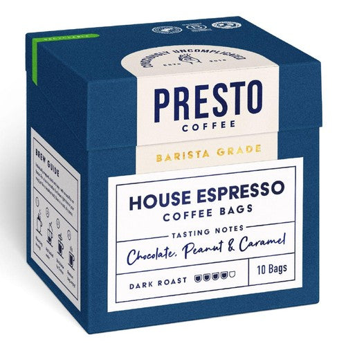 Presto House Espresso Coffee Bags 10's (Pack of 2)