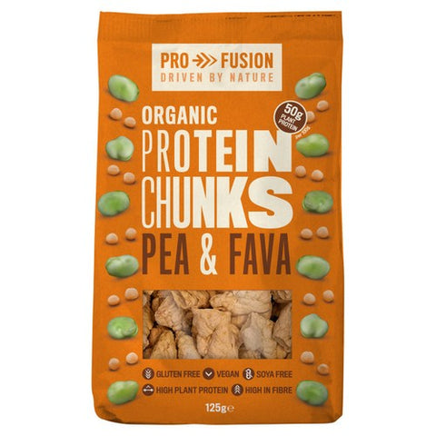 Profusion Organic Pea & Fava Protein Chunks 125g (Pack of 2)