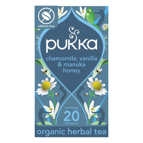 Pukka Organic Chamomile, Vanilla Manuka Honey Tea CompostableTea Bags (Pack 3)