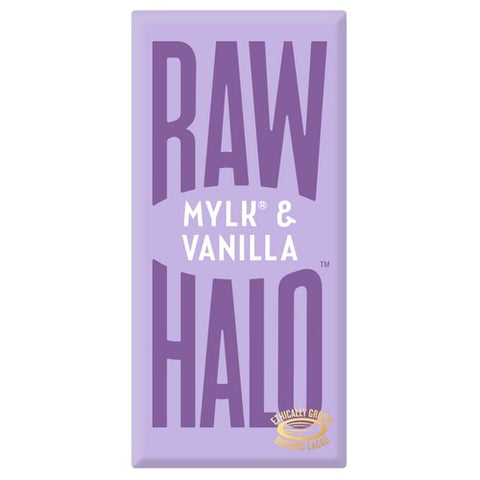 Raw Halo Vegan Mylk & Vanilla Chocolate Bar 70g (Pack of 6)