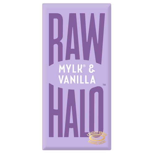 Raw Halo Vegan Mylk & Vanilla Chocolate Bar 70g (Pack of 6)
