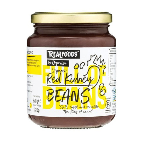 Realfoods Organic Red Kidney Beans in Water 370g (Pack of 3)