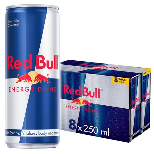 Red Bull Energy Drink 8 x 250ml (Pack of 2)
