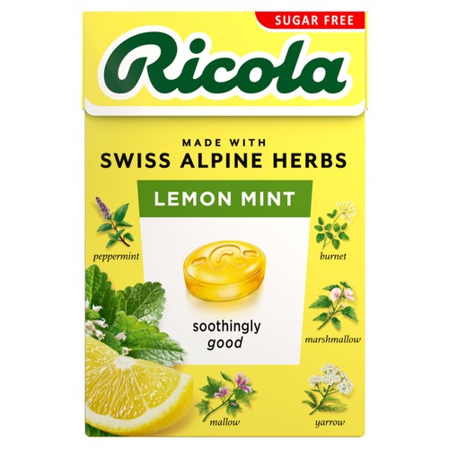 Ricola Lemon-Mint Sugar Free 45g (Pack of 6)