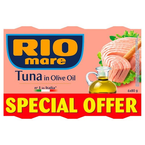 Rio Mare Tuna in Olive Oil 6 x 80g (Pack of 3)