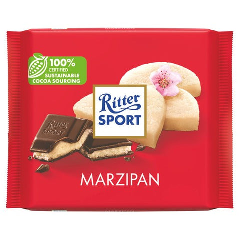 Ritter Sport Marzipan Dark Chocolate 100g (Pack of 3)