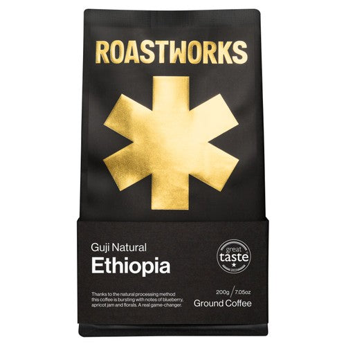 Roastworks Ethiopia Natural Ground Coffee 200g (Pack of 2)