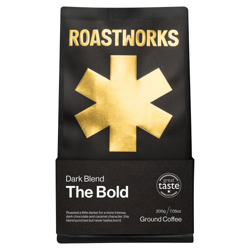 Roastworks The Bold Ground Coffee 200g (Pack of 2)