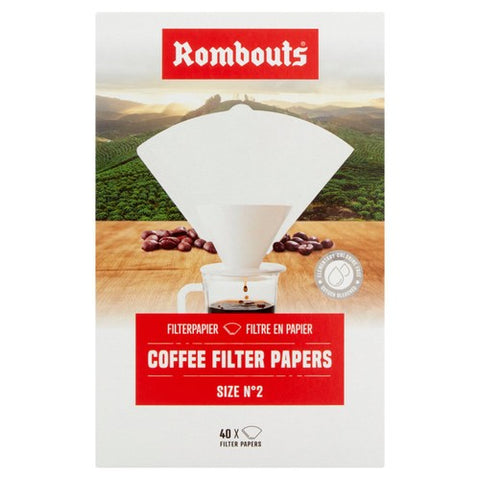 Rombouts Coffee Filter Papers N2 40's (Pack of 2)
